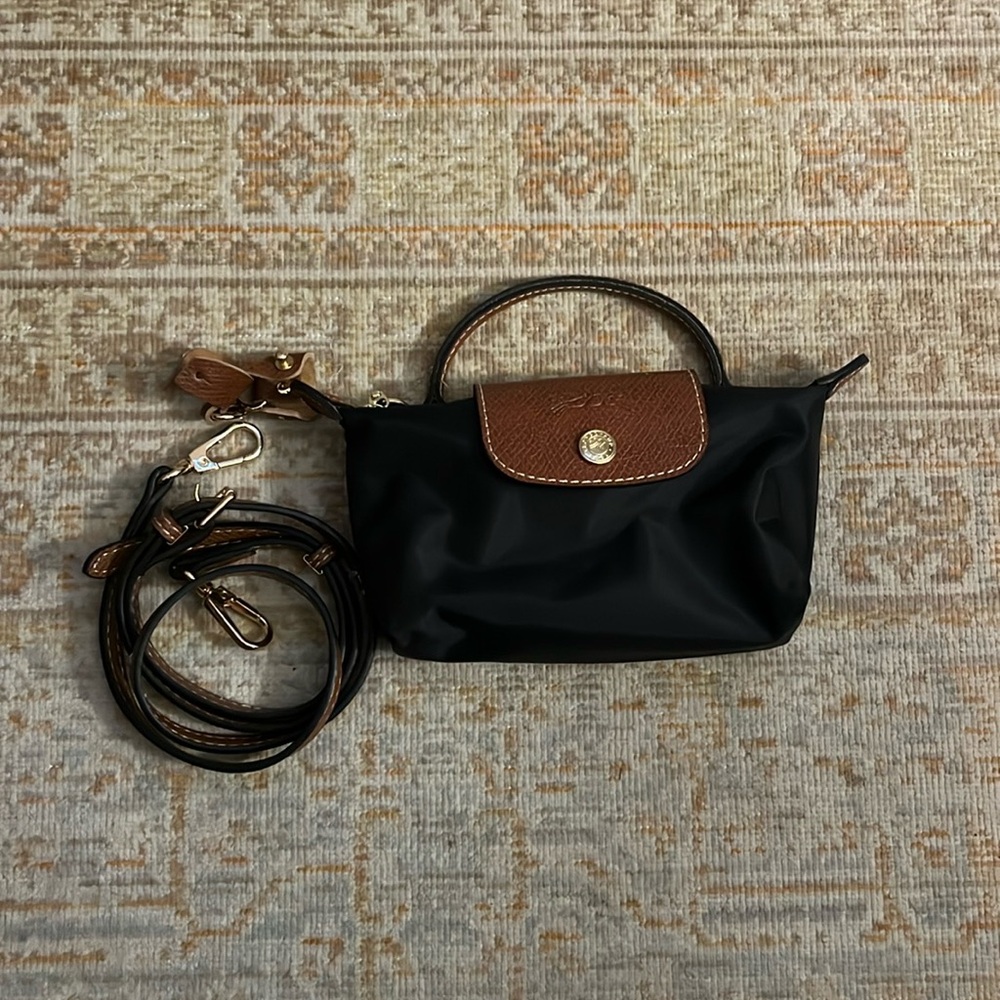 NWT Longchamp mini Le Pliage with strap